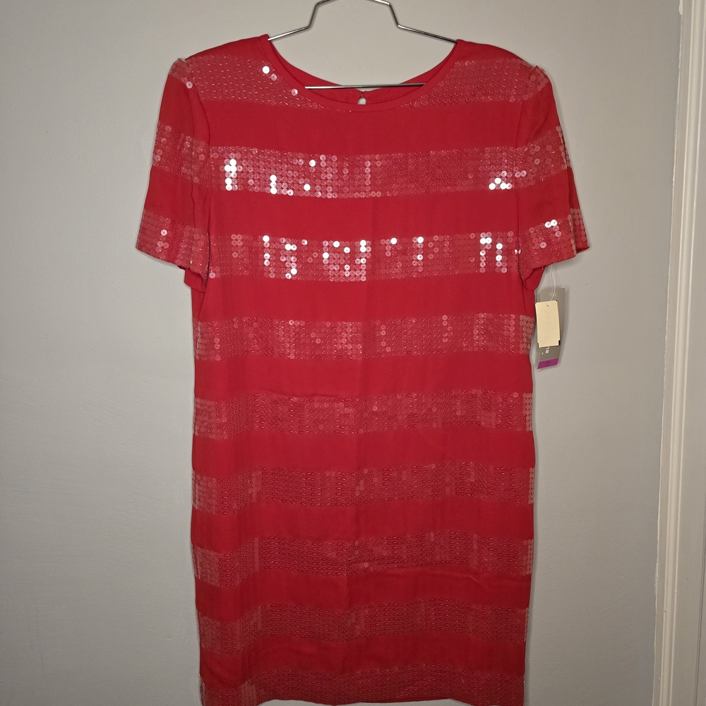 Liz Claiborne Red Sequin Mini Dress - Picture 9 of 10
